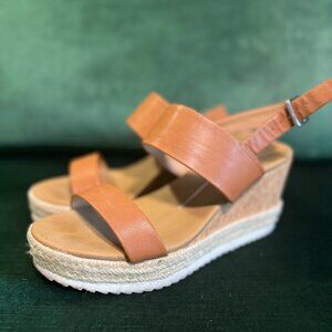 Light Brown (Tan) Wedge Sandal (size 8)